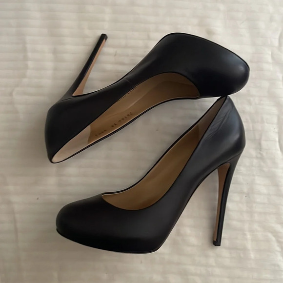 Giuseppe Zanotti Leather Pumps Heels Black Stiletto size 39 US 9 Classic NWOB - Picture 5 of 10